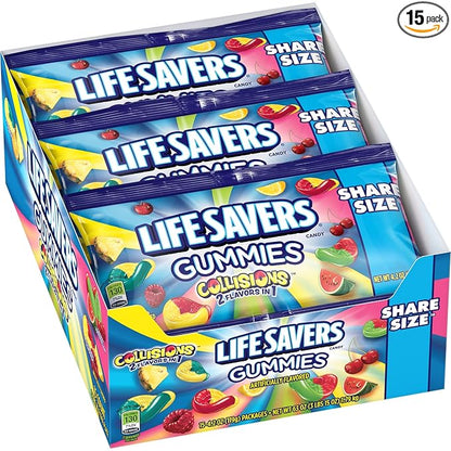 Lifesavers Gummies Collision Pouches, 4.2 Ounce (Pack of 15)