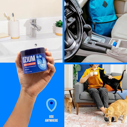 Ozium 8 Oz. Odor Eliminating Gel 6 Pack for Homes, Cars, Offices and More, 6 Pack