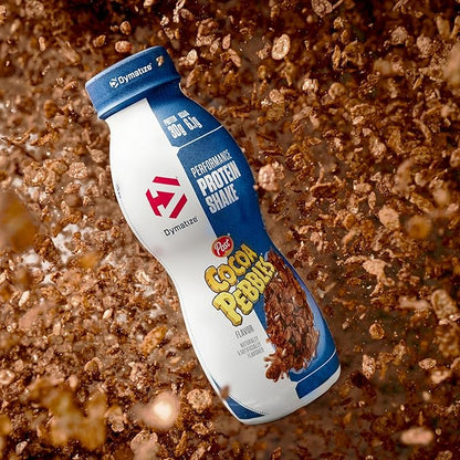 Dymatize Performance Protein Shake, Cocoa Pebbles, 30g Protein, 6.1g BCAA for Muscle Recovery, No Added Sugar, Low Fat, 24 Vitamins and Minerals, Gluten-Free, Ready to Drink, On-the-Go Snack, 11.5fl oz, 12 pack