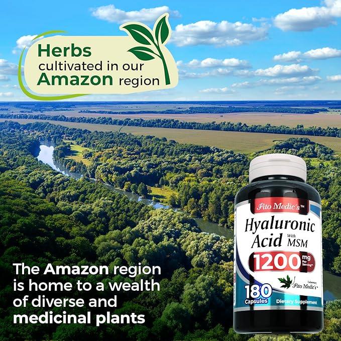 FITO MEDIC'S Lab | Hyaluronic Acid | Hyaluronic Acid Capsules | with MSM- 1200 mg per Serving, 180 Capsules | Acido hialuronico | Ultra high Absorption s.