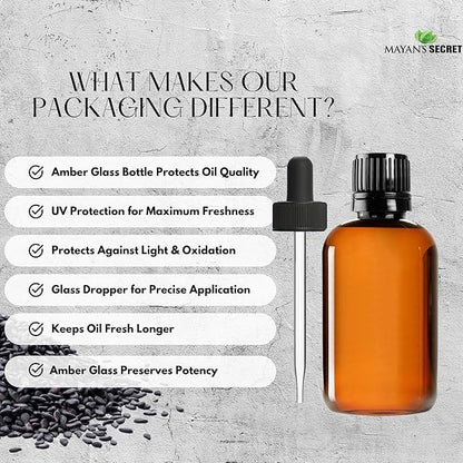 Pure Carrier and Essential Oils for Skin Care, Hair, Body Moisturizer for Face-Anti Aging Skin Care (Black Cumin Seed Oil Organic, 4oz)
