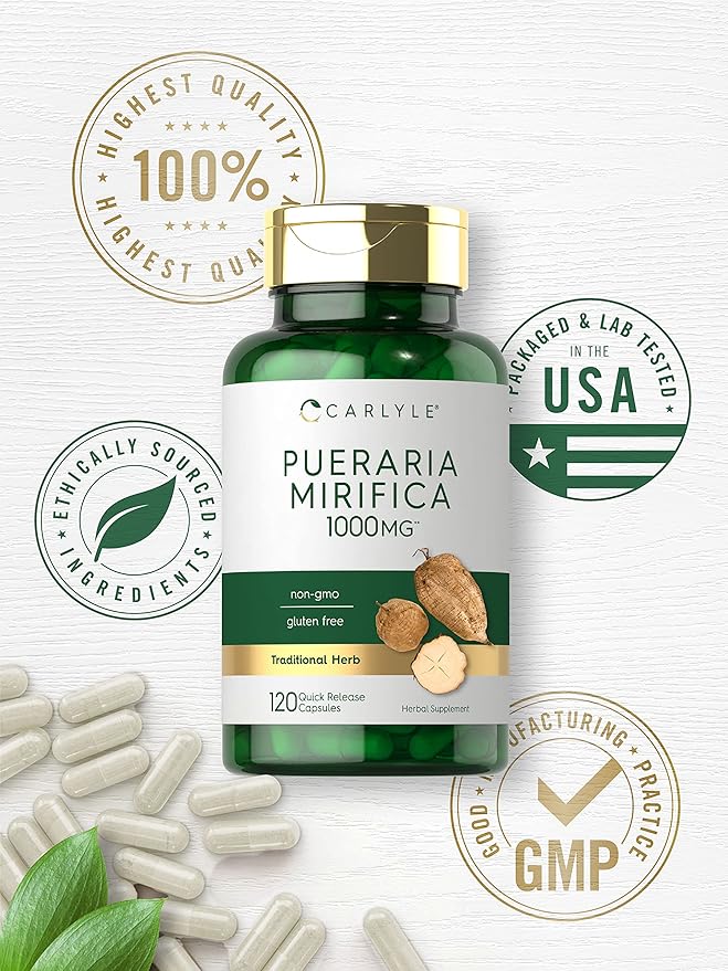 Carlyle Pueraria Mirifica Capsules | 120 Count | Root Extract | Non-GMO & Gluten Free Supplement