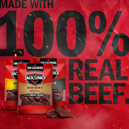 Jack Link's Beef Jerky Variety Pack – Includes Original, Teriyaki and Peppered Jerky, Bulk Protein Snack Pack, Good Source of Protein, Meat Snacks Made with 100% Beef – 1.25 Oz (Pack of 15)