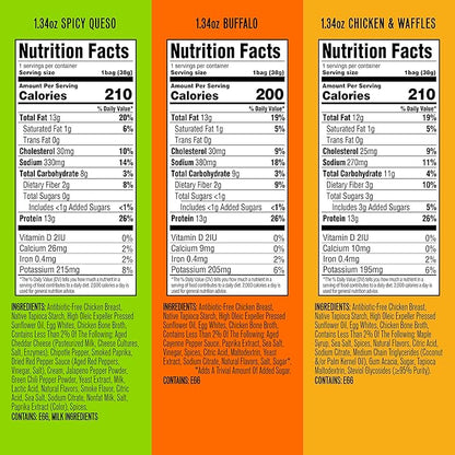 WILDE Protein Chips Variety Pack, High Protein Snacks for Adults, Keto Chips, Gluten Free, Low Carb Snack Box Made with Real Ingredients 1.34oz Bags, Pack of 12