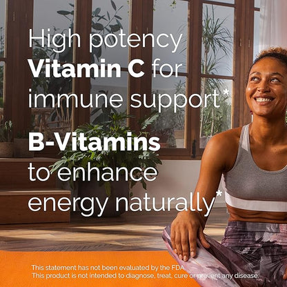 Emergen-C Vitamin C Ashwagandha Drink Mix, Dietary Supplement for Immune Support, Berry Blend - 18 Count