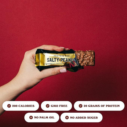 Barebells Salty Peanut Protein Bars, 12 Count,Pack of 2-20g Protein, 1g Sugar Snack Bars…