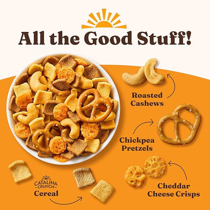 Catalina Crunch Protein Snack Mix with Cheese Crisps | 10g Protein, 1g Sugar per Serving | Good Source of Fiber, Keto, Gluten Free | Cheddar, 5.25 Ounce Bag (Pack of 5) - Packaging May Vary