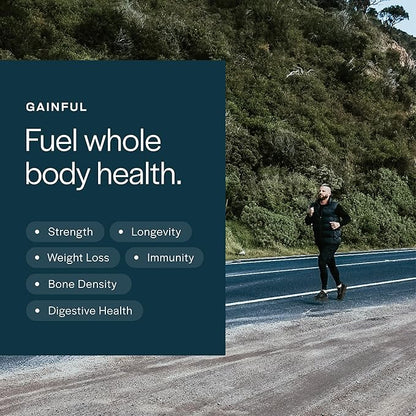 Gainful Everyday Whey Protein Powder, 23g Protein per Serving, Unflavored, Supports Muscle Growth, Recovery, & Daily Nutrition, with Whey Isolate, Casein, & No Artificial Ingredients, 14 Servings