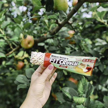 FITCRUNCH Snack Size Protein Bars, 6-Layer Baked Bar, 3g of Sugar & Soft Cake Core (9 Bars, Apple Pie)