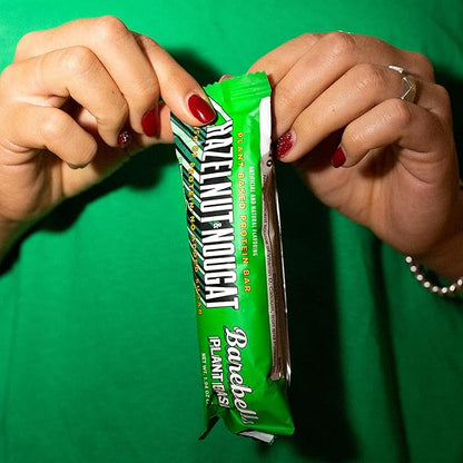 Barebells Vegan Protein Bars Hazelnut & Nougat - 12 Count, 1.9oz Bars - Features Plant Based Protein Bar with 15g of Protein - Chocolate Protein Snacks with Only 1g of Total Sugars - Ideal for