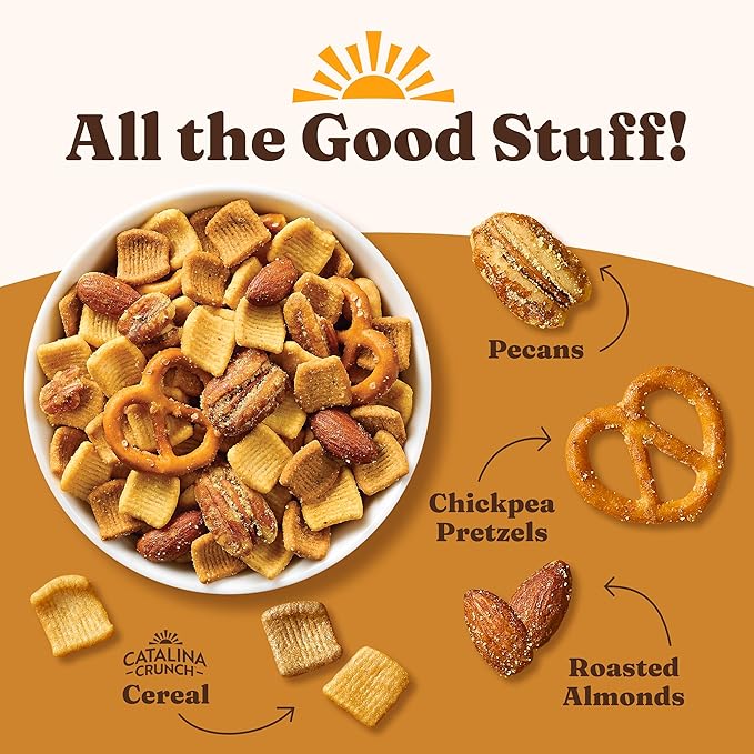 Catalina Crunch Protein Snack Mix - 8g Protein, 1g Sugar per Serving - Good Source of Fiber, Keto, Gluten Free - Honey Mustard, 5.25 Ounce Bag (Pack of 1)