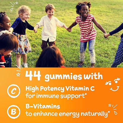 Emergen-C Kidz Daily Immune Support Dietary Supplements,Flavored Gummies with Vitamin C and B Vitamins,Fruit Fiesta Flavored Gummies -,44 Count (Pack of 2)