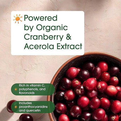 NatureBell Cranberry Concentrate - 240 Capsules - Organic Cranberry Concentrate with Acerola Cherry - Urinary Tract & Prostate Support* - Vegetarian