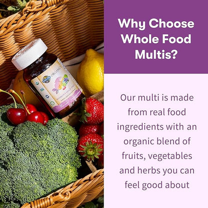 Garden of Life Organics Multivitamin for Women - Women's Once Daily Multi - Whole Food Multi with Iron, Biotin, Vegan Organic Womens Multivitamin for Health, Energy Hair Skin and Nails, 60 Tablets
