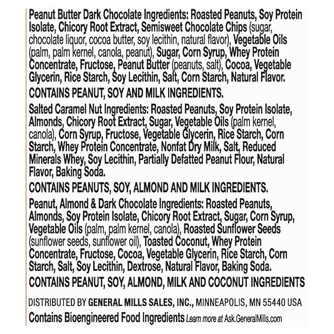 Nature Valley Protein Bars, Gluten Free Chewy Granola Snack Bars, 10g Protein, Peanut Butter Dark Chocolate, Salted Caramel Nut, Peanut Almond Dark Chocolate, 21.3 oz Box, 15 Count (Pack of 2)