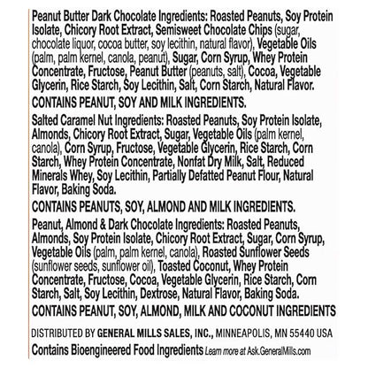 Nature Valley Protein Bars, Gluten Free Chewy Granola Snack Bars, 10g Protein, Peanut Butter Dark Chocolate, Salted Caramel Nut, Peanut Almond Dark Chocolate, 21.3 oz Box, 15 Count (Pack of 2)