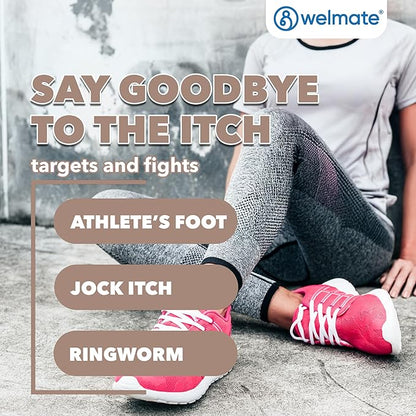 WELMATE Clotrimazole 1% Antifungal Topical Solution, 0.33 fl oz (10mL) – Athlete’s Foot, Jock Itch & Ringworm Treatment, Greaseless, Non-Staining, Fast Relief for Itchy, Cracked, Dry Skin