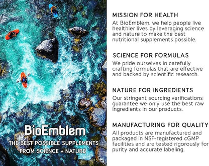 BioEmblem Turmeric Curcumin Supplement with BioPerine | Joint Support & Heart Health | with Organic Turmeric Powder & 95% Curcuminoids Extract | California Made, Non-GMO, 30-Day Supply