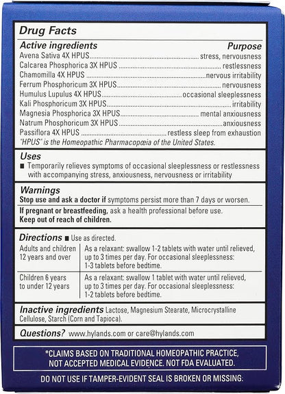 Hyland's Calms Forte Tablets, Natural Relief of Nervous Tension and Occasional Sleeplessness, 100 Count
