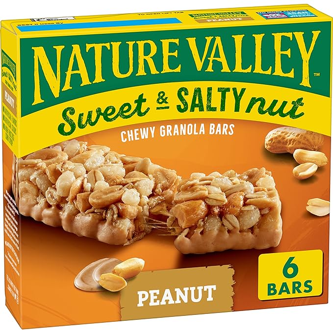 Nature Valley Sweet and Salty Nut Granola Bars, Peanut, 6 Bars, 7.2 oz
