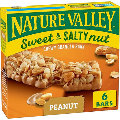 Nature Valley Sweet and Salty Nut Granola Bars, Peanut, 6 Bars, 7.2 oz