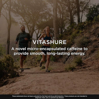 Genius Caffeine - Sustained-Release Microencapsulated Caffeine Pills for Smooth, Long-Lasting Energy & Focus - No Jitters or Crash - 100mg per Capsule - 100 Servings - Natural Performance Booster