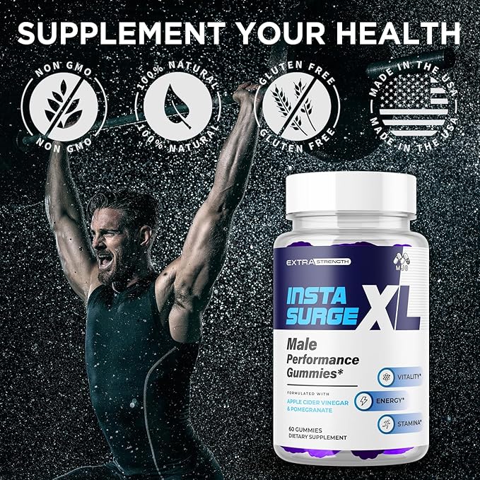 (2 Pack) Insta Surge XL Gummies, Official InstaSurge XL Gummys with All Natural Ingredients, Insta SurgeXL Advanced Formula Health Supplement Max Strength Active Lifestyle Multivitamin (120 Gummies)
