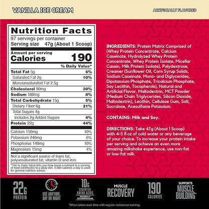 BSN SYNTHA-6 Whey Protein Powder, Micellar Casein, Milk Protein Isolate Powder, Vanilla Ice Cream, 97 Servings (Package May Vary)