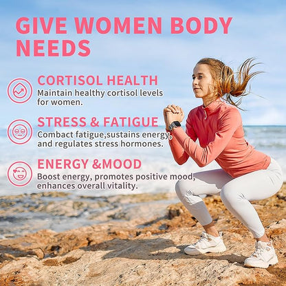 Cortisol Supplements for Women Liquid Drops,Cortisol Manager with Ashwagandha,L-theanine,Phosphatidylserine,Rhodiola Rosea for Mood Support,Adrenal Balance,Sleep,Vegan,Natural Flavor,4 Fl Oz