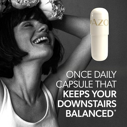 AZO Complete Feminine Balance Daily Vaginal Probiotics for Women,Clinically Proven to Help Protect Vaginal Health,Helps Balance pH and Yeast,60 Count (Pack of 2)
