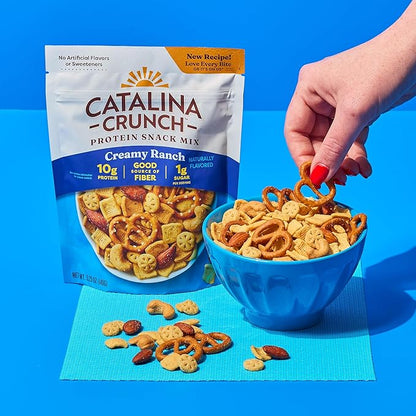 Catalina Crunch Protein Snack Mix - 10g Protein, 1g Sugar per Serving - Good Source of Fiber, Keto, Gluten Free - Creamy Ranch, 5.25 Ounce Bag (Pack of 1)