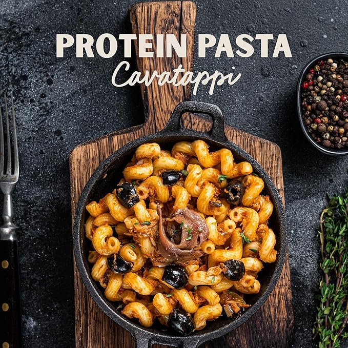 Al Dente Protein Pasta Cavatappi & Rigatoni – 30g High Protein in 3.5oz Serving, Lower Carb, High Fiber. Cage-Free Eggs & Semolina. (Previously Carba-Nada, Packaging May Vary) - 10oz Bags (Pack of 4)