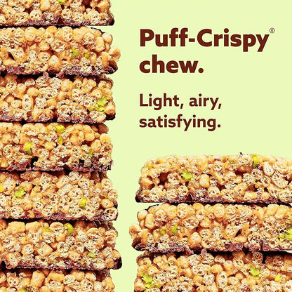 Mezcla Puff-Crispy Plant Based Protein Bars - Variety Pack - Healthy Snacks for Adults & Kids - Granola Bars for School, Travel, & Office Snacks - Gluten Free, Vegan, Non GMO, 10g Protein - 8 Count
