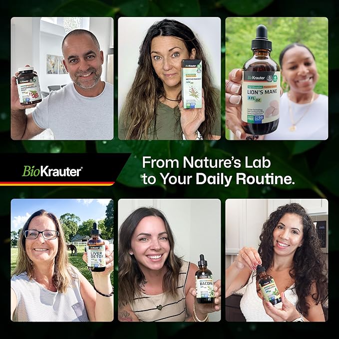 BIO KRAUTER® Turmeric and Ginger Supplement - Pure Vegan Liquid Turmeric & Ginger Tincture with Pepper 2 Fl.Oz 28 Days of Supply - Curcumin Drops for Joint Support, Antioxidant & Immune Support