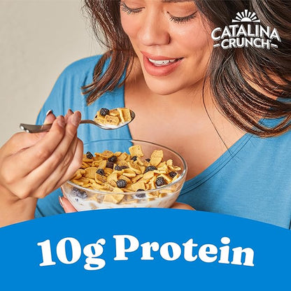 Catalina Crunch Protein Cereal - Breakfast Cereal with 10g of Protein, No Added Sugar - Gluten Free - Blueberry Muffin - 8 oz. Bag (Pack of 2) (Packaging May Vary)