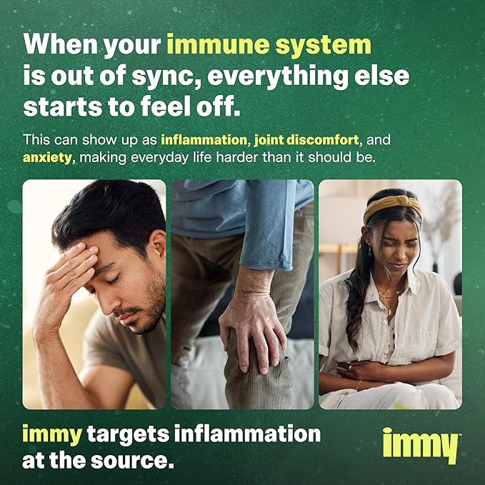 IMMY Immune Supplement for Mood Support and Gut Health, 180 ct. - Supports Joint Relief, Focus & Mood Support, Natural Calming Aid