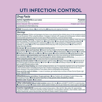 Uqora UTI Emergency Kit - Comes with 2 Urinary Tract Infection Test Strips, 12 UTI Pain Relief Tablets & 12 Infection Control Tablets - Urinary Tract Support - Maximum Strength - 2 Pack