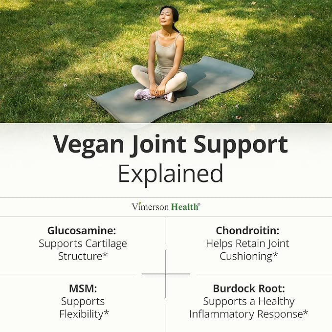 Glucosamine Chondroitin MSM – Joint Support Supplement for Women and Men with Glucosamine Sulfate 1500 mg, Chondroitin and MSM – for Cartilage, Joint Health and Flexibility – 180 Capsules, Vegan