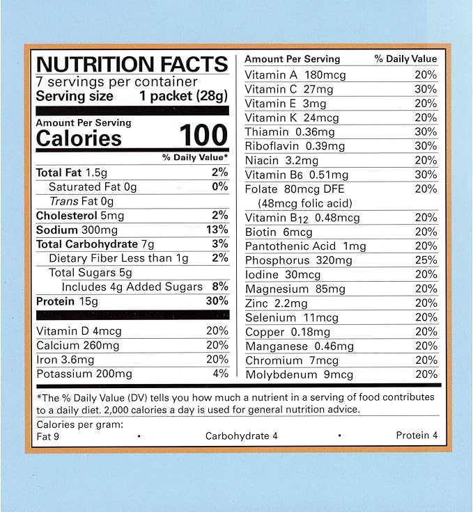 Pudding and Shake Aspartame Free - Chocolate Hazelnut (7/Box) - High Protein - Low Calorie - Low Fat - Low Carb