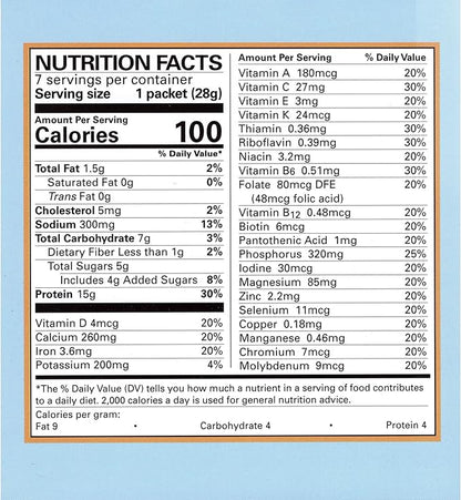 Pudding and Shake Aspartame Free - Chocolate Hazelnut (7/Box) - High Protein - Low Calorie - Low Fat - Low Carb