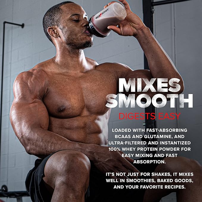 Whey Protein Powder + Immune Support | Six Star Whey Protein Plus | Whey Protein Isolate & Peptides + Muscle Builder | Lean Protein Powder for Muscle Gain & Recovery | Vanilla, 2 lbs