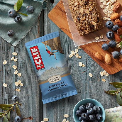 CLIF BAR - Energy Protein Bars - Blueberry Almond Crisp - Made with Organic Oats - Energy Bars - Non-GMO - (10 Pack)