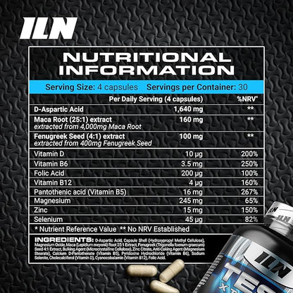 Iron Labs Nutrition Test Xtreme Supplement for Men – D-Aspartic Acid, Maca Root, Zinc and Magnesium (120 Vegan Capsules)