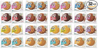 Lenny & Larry's Complete Protein Cookie,[8 Flavor Variety],Chewy Soft Baked,16g Plant Protein,Vegan,Non-GMO,High Fiber,4 Ounce Cookie,(Pack of 32)