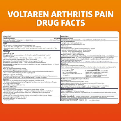 Voltaren Arthritis Pain Gel for Powerful Topical Arthritis Pain Relief with Diclofenac - NEW Easy Open Cap - 100 g Tube And 20 g Travel Size Tube