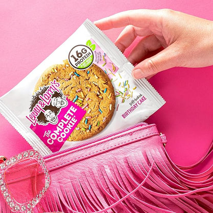 Lenny & Larry's Complete Protein Cookie, [Birthday Cake], Chewy Soft Baked, 16g Plant Protein, Vegan, Non-GMO, High Fiber, [4 Ounce] Cookie (Pack of 12)