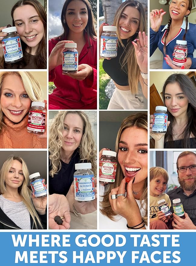 Lunakai USA Made Magnesium Glycinate Gummies 426mg with L-Theanine – Calm, Sleep, Stress Relief for Adults & Kids, Non-GMO, Vegan - 3 Pack