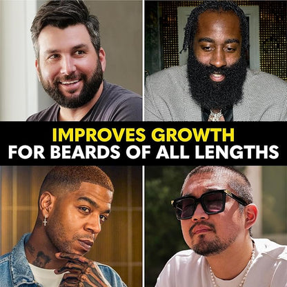 Beard Club - Beard Growth Serum with Natural Castor, Coconut and Avocado to Grow a Thicker, Fuller Beard, Fill in Patches and Stimulate Healthier Facial Hair Growth