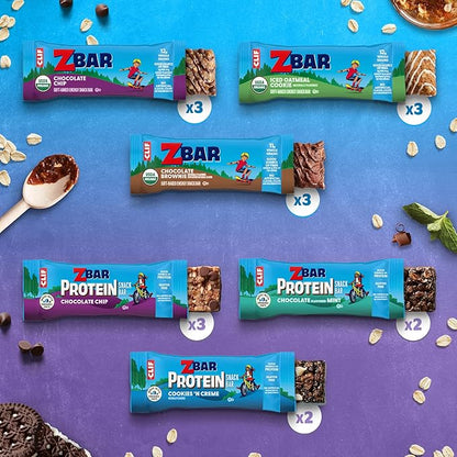 Zbar and Zbar Protein - Variety Pack - Made with Organic Oats - Non-GMO - Soft-Baked Energy Snack Bars and Crispy Protein Bars,16 Count (Pack of 2)