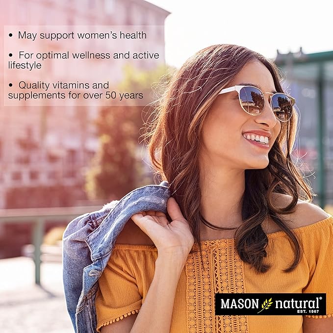 MASON NATURAL Evening Primrose Oil 1000 mg, Hormonal Balance & Skin Support for Women, Rich in Omega,6 GLA & LA, PMS & Menopause Relief Supplement, 60 Softgels